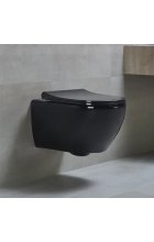 Унитаз подвесной beWash Bogen с сиденьем микролифт черный матовый