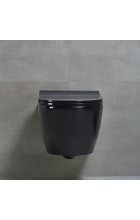 Унитаз подвесной beWash Bogen с сиденьем микролифт черный матовый