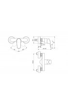 Смеситель Ideal Standard Ceraflex B1720AA для душа