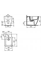 Биде Ideal Standard Strada II T296901 напольное