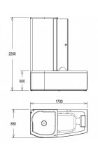 Гидромассажная ванна Gemy G8040 B L