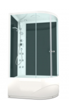 Душевая кабина DOMANI-Spa Delight 128L high,с г/м, чер.ст/мат.ст