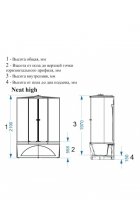 Душевая кабина DOMANI-Spa Neat high, бел. стен./тон. стекл.