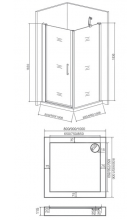 Душевой уголок Good Door Pandora CR-80-T-CH