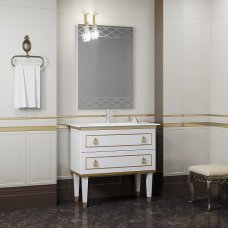 Мебель для ванной Smile Порто 80 белый/золото