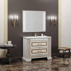 Мебель для ванной Opadiris Оникс 100 белый золото  