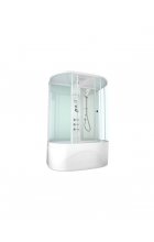 Душевая кабина DOMANI-Spa Neat high, с г/м, бел. стен./пр. стек. Душевая кабина DOMANI-Spa Neat high, с г/м, бел. стен./пр. стек.