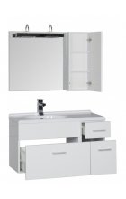 Мебель Aquanet Данте 90 L/R белый (1 навесной шкафчик)