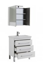Мебель для ванной Aquanet Сиена 70 белая, 3 ящика