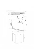Душевой уголок Aquanet IVA NK1222 100x90 R, с поддоном