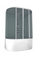 Душевая кабина DOMANI-Spa Neat high, с г/м, бел. стен./тон. стек Душевая кабина DOMANI-Spa Neat high, с г/м, бел. стен./тон. стек