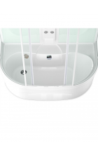 Душевая кабина DOMANI-Spa Neat high, с г/м, бел. стен./мат. стек