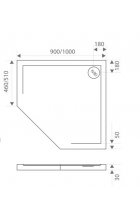 Литьевой поддон Good Door Пента 90х90 Антрацит