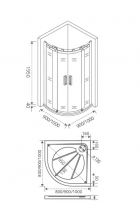 Душевой уголок Good Door Galaxy R-100-C-CH