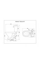 Унитаз-компакт Della GLANCE Plus 45 (008)