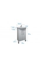 Тумба Triton Диана 60 с раковиной распашная