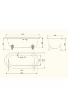 Ванна чугунная Magliezza PATRICIA WH 183x80