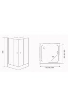 Душевой уголок Timo VIVA Lux TL-1102 Romb