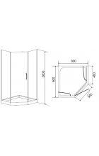 Душевой уголок Timo BY-839-80C