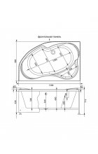 Акриловая ванна Aquanet Capri 160x100 R/L