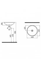 Раковина Bien HARMONY HRLG04501FD0W3000