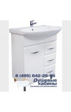 Тумба с раковиной Самара Лагуна 65 Белая