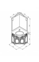 Комплект мебели Aquanet Луис 70 угловой