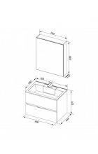 Мебель для ванной комнаты Aquanet Алвита 70