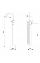 Смеситель для ванны с душем Aquanet JA-5004