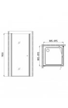 Душевой уголок Gemy New Rockcoco S03171C