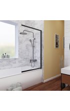 Стеклянная шторка на ванну Wasserkraft Dill 61S02-100WS 