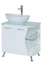 Рио-70 тумба прямая белая лев.