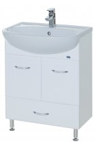 Уют-60 тумба с ниж. ящ. белая Н