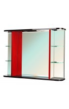 Рио-90 зеркало с ИК выкл. комбин. черное/красное (свет.)