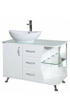 Рио-90 тумба с 3 ящ. белая лев.