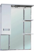 Сиена-80 зеркало-шкаф белое лев. (свет.)