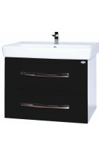 Рокко-80 тумба подвесная с 2 ящ. черная Н (ТИГОДА)