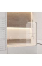 Шторка на ванну RGW SC-02 100х150 прозрачное стекло