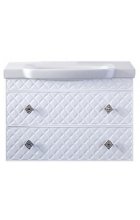 Valencia -100 тумба ПОДВЕСНАЯ с 2 ящиками белая Л-Вал01100-011П2Я