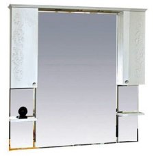 Вирджиния (Бабочка) -120 зеркало - шкаф белый фактурный П-Вир02120-012