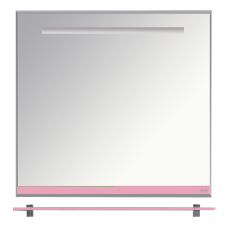 Джулия - 85 Зеркало  с полочкой 12 мм  розовое Л-Джу03085-1210