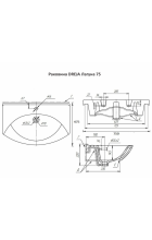 Джулия - 75 Тумба прямая розовая Л-Джу01075-1210Пр