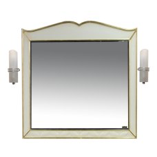 Анжелика - 80 Зеркало бежевое сусальное золото  со светильниками Л-Анж02080-381Св
