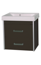 Джулия Qvatro - 60 тумба с 2-мя ящиками коричневая Л-Джк01060-1410П2Я