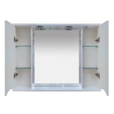 Элвис -105 Зеркало-шкаф (свет) белая эмаль П-Элв-01105-011