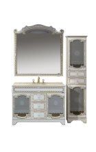 Элис -120 Тумба с 3 ящ. белая патина стекло/столешница Л-Эли01120-0133Я Элис -120 Тумба с 3 ящ. белая патина стекло/столешница Л-Эли01120-0133Я