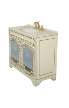 Элис - 90 Тумба прямая беж. патина стекло/столешница Л-Эли01090-033Пр