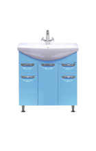 Орхидея - 75 Тумба 2 ящ. (корзина) голубая эмаль П-Орх01075-0612Я Орхидея - 75 Тумба 2 ящ. (корзина) голубая эмаль П-Орх01075-0612Я