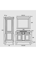 Мануэлла GOLD 120 тумба бежевая матовая Л-Ман01120-3819Пр