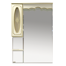 Монако - 80 Зеркало - шкаф лев. бежевая патина/стекло Л-Мнк02080-033Л